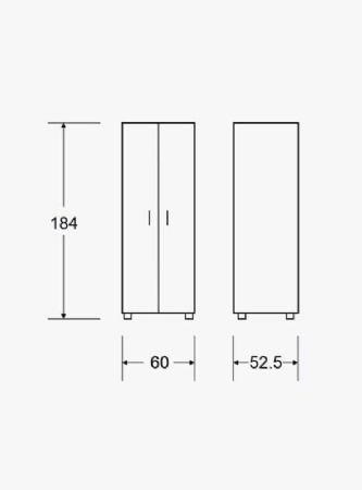 מק״ט 602 | גובה 184 ס״מ | רוחב 60 ס״מ
