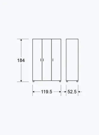 מק״ט 608 | גובה 184 ס״מ | רוחב 119 ס״מ